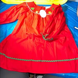 Red Holiday themed Kids Dress
